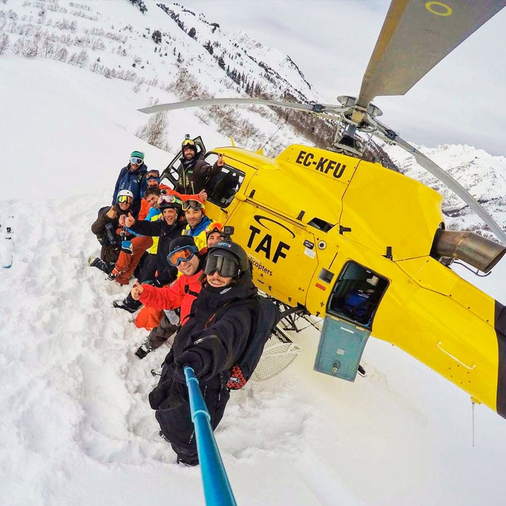 Heliesquí en el Pirineo